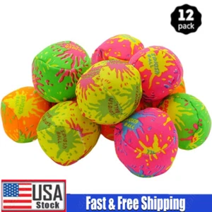 12 Pack - 2" Water Bomb Splash Balls-Mini Absorbent Ball-Kids Pool Toys Reusable - Picture 1 of 8