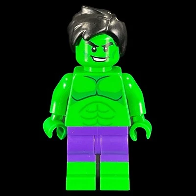 Халк улыбка ухмылка 10782 LEGO Marvel супер героев минифигурка фиолетовый брюки б/у - Изображение 1 из 4