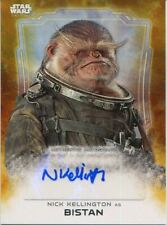 Star Wars Rogue One Gold Parallel Autograph Card Nick Kellington as Bistan