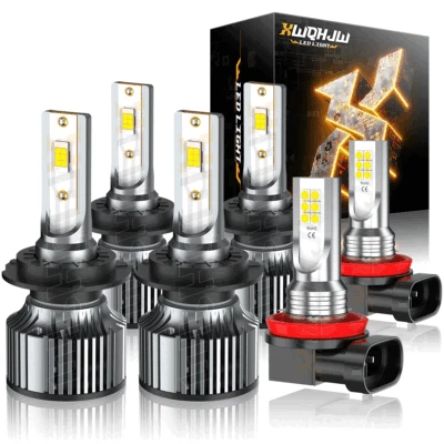 For Land Rover Discovery 2003-2004 Led Headlight High-Low Fog Light Bulbs 6000K — 第 1/4 张图片