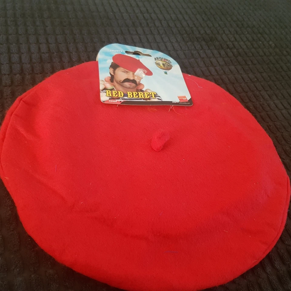 Adult French Felt Beret Traditional France Fancy Dress Hat NEW - Image 1 of 1
