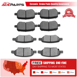 FRONT AND REAR CERAMIC DISC BRAKE PAD KIT FOR CHEVY MALIBU PONTIAC G6 G5 2.4L V6 - Picture 1 of 8