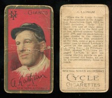 T205 Gold Border Arlie Latham A. Latham on back ~~ PR condition  ~~ Cycle back