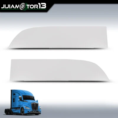 Ajuste para 2013+ Kenworth T680/T880 2 piezas acero inoxidable 8" moldura de ventana picada Foto 1 de 4