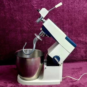 Kenwood Major A707A weiß & blauer Rand getestet & funktionsfähig + Blechöffner Schüssel & Haken - Bild 1 von 19