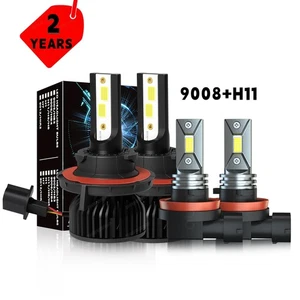 Combo de bombillas LED altas/bajas + antiniebla para Ford Mustang GT 2005-2012 6000K - Imagen 1 de 16