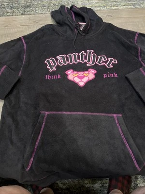 Sudadera con capucha polar negra Pink Panther 2004 vintage Y2K mediana Foto 1 de 4
