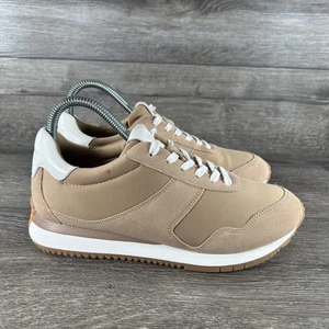 Peter Millar Schuhe Damengröße 7 hellbraun camel Leder Stoff Retro Sneaker LF24EF12 - Bild 1 von 11