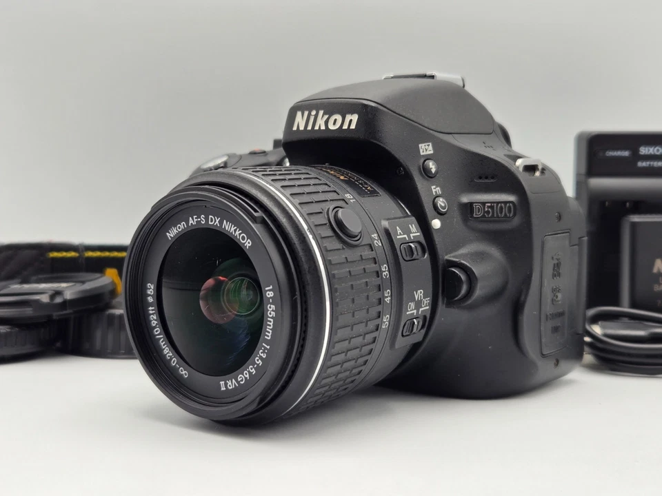 [MINT / 2k shots] Nikon D5100 Digital SLR Camera + 18-55mm Lens Kit From Japan - Image 1 of 4