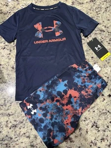 NWT Under Armour Boys swim set size 5 Rash Guard Trunks - Picture 1 of 1