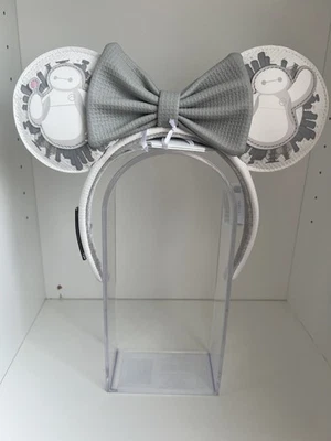 迪士尼公园 Baymax Loungefly 耳朵头带灰色白色 Big Hero 6 新标签全新带标签 — 第 1/4 张图片