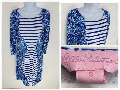 Lilly Pulitzer 月亮果冻条纹 Nila 连衣裙 尺寸 S 航海及膝 — 第 1/4 张图片