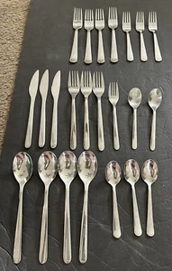 IKEA Stainless Flatware Satin Finish Vintage Mixed 22185/22388 Lot of 21 - Picture 1 of 3