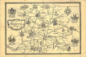  CARTE MAP KARTE GOODRICH / DEUTSCHLAND BAYERN BAVIERE 1930 - Picture 1 of 1