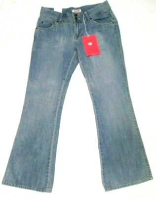 Nuevo Dear amanda bynes 4 Vaqueros Cortos tiro bajo Corte Bota Solapa Bolsillo Denim Azul  Foto 1 de 3