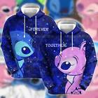 Stitch Together Angel Forever Couple Hoodie, Gifts Mother Day Gift Best Price