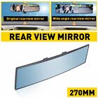 Universal 270MM Wide Angle Convex Interior Clip On Rear View HD Blue Mirror UK