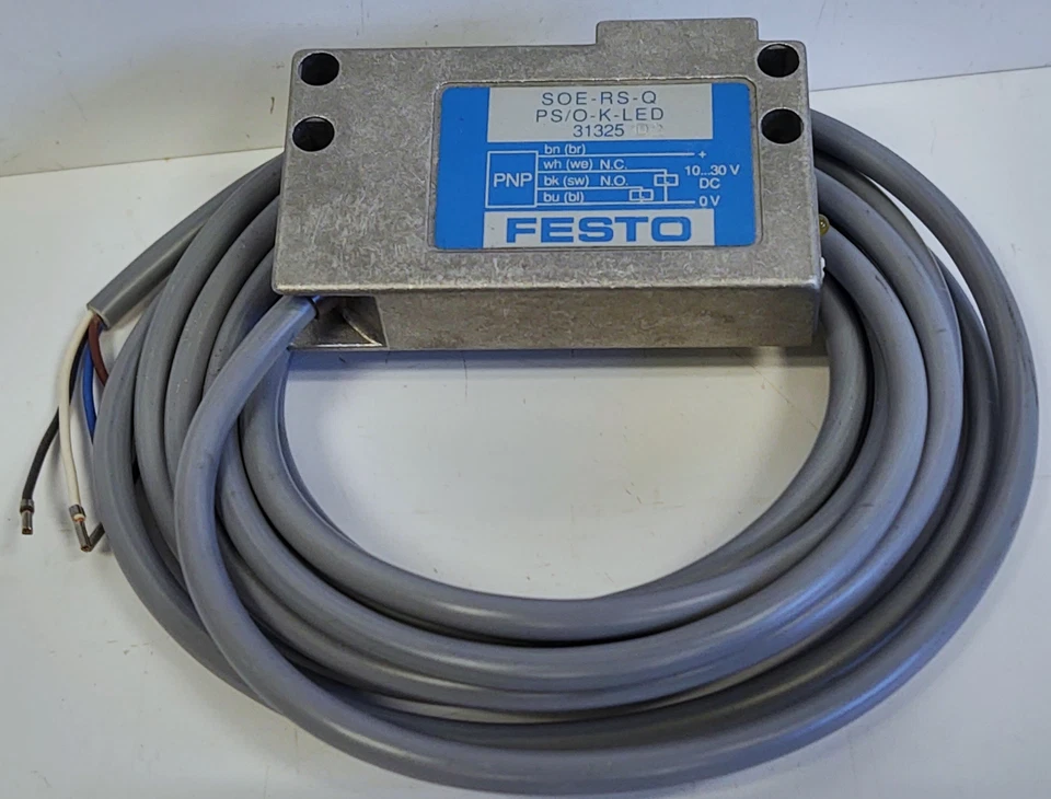 Festo SOE-RS-Q-PS/O-K-LED SOE-RS-Q-PS/0-K-LED 31325 Fiber Optic Barrier Sensor - Image 1 of 4