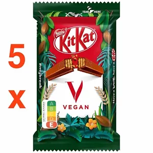 KitKat Kit Kat VEGAN 5 full size chocolate bars -LIMITED -FREE SHIPPING - Picture 1 of 1