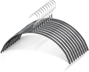 10 Pack Non-slip No Shoulder Bumps Clothes Hangers With Grippy Coating - Picture 1 of 8