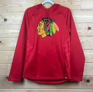 Felpa con cappuccio Fanatics NHL Chicago Blackhawks rossa uomo media - Foto 1 di 5