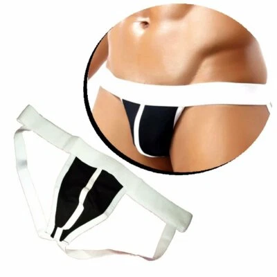 Herren G-String Slip Unterhose Hinten Po Frei S M L Schwarz Weiß Männer String  - Bild 1 von 2