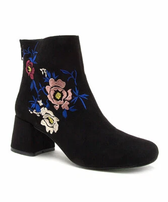 8 Nuevos Sin Caja Botín Zaya de Ante Negro para Mujer Qupid Foto 1 de 4