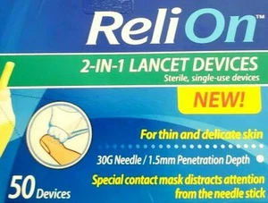 NEW Lancet Devices Relion 50 pack glucose test FREE SHIPPING exp. 2026 SALE! - Picture 1 of 9
