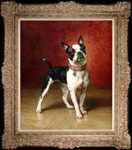 Handmade Old Master-Art Antique Oil Painting animal dog on canvas 20"x24" - Picture 1 of 2