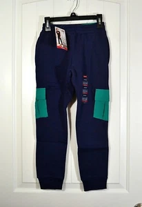 NWT YOUTH KID'S BOYS LEVI'S JOGGER STRETCH SWEATPANTS NAVY/GREEN SZ XL - Picture 1 of 8