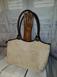 Thirty-one Handbag Shoulder BEIGE Quilted PURSE ~2979~ - Picture 1 of 6