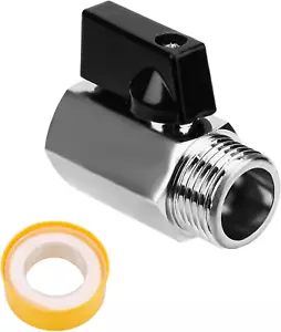 RV Hot Water Heater Replacement Drain Valve, Brass 1/2" RV Ball Valve Shut-Off V - Picture 1 of 7