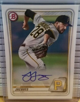 JOE JACQUES 2020 BOWMAN AUTO! PIRATES!  - Image 1 of 2