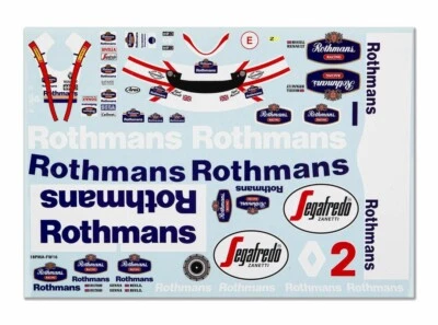 Calcomanías GPD F1 1/18 1994 Williams FW16 Hill Senna Mansell Coulthard "Librea de carrera" Foto 1 de 4