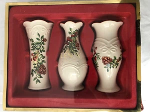 Lenox Buchsbaum und Kiefer Knospe Vasen 3er Set Neu OVP - Bild 1 von 24