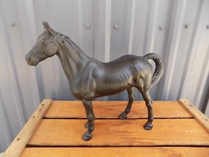 1930s HUBLEY Cast Iron Black Stallion Doorstop w/ Original Paint - Picture 1 of 14