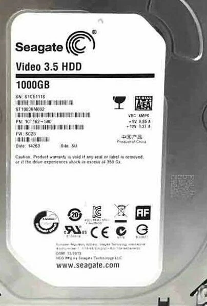 Seagate 01CT162 1-TB 5900RPM 3.0Gbps SATA 3.5" LFF Hard Disk Drive ST1000VM002 - Image 1 of 1