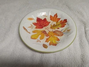 2007 Longaberger Keramik Herbst Laub Blätter 9 Zoll Mittagessen Teller  - Bild 1 von 2