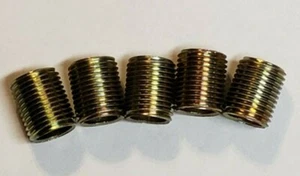 SET OF 5 ZINC PLATED STEEL 1/2" LAMP PIPE NIPPLES 1/8IP LAMP PART NEW 57072J - Picture 1 of 3