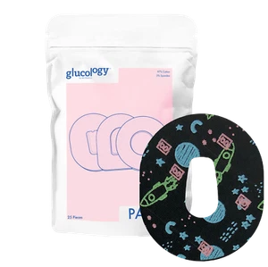 Patterned Glucology Dexcom G6 CGM Patch | Adhesive & Water Resistant | Planets