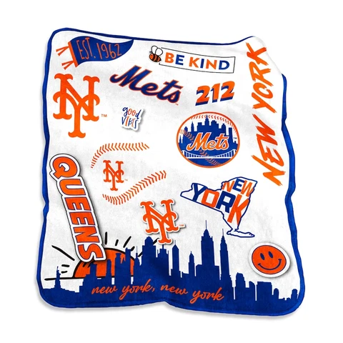New York Mets MLB 50'' x 60'' Native Raschel Throw Blanket-F52824523 Cover
