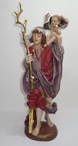 St. Christopher, Large Sculpture, Framed - 70cm - Artist Signature PU - Picture 1 of 13