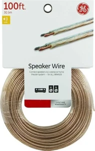 GE Lighting 33596 Copper & Silver PVC Insulated 18 ga. Speaker Wire 100 ft. - Picture 1 of 3