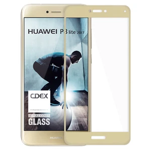 9H Tempered Glass Huawei P8 Lite 2017 Film 3D Display Protector Full Cover Gold - Picture 1 of 4