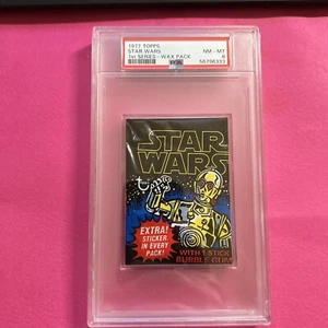 🐶 1977 Topps Star Wars Series 1 Wax Pack PSA 8 NM-MT Blue - Picture 1 of 2