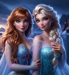 Anna & Elsa 3’x19” Fine Art Print - only 6 signed and numbered made - Picture 1 of 5