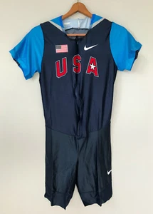 NEW USATF USA Track & Field Speedsuit Singlet NIKE Running Mens XL Bodysuit Suit - Picture 1 of 12