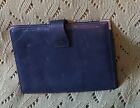 vintage Princess Gardner full grain cowhide kisslock billfold wallet blue Purse
