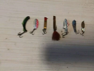 #171 Lote Vintage De 7 Colheres De Pesca, Acme, Phoebe, Trix-oreno, Reflecto, Super Duper - Imagem 1 de 4