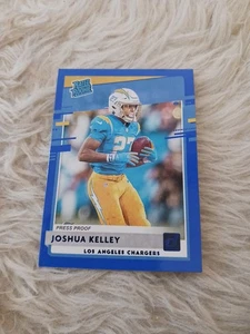 2020 Panini Donruss RATED ROOKIE BLUE PRESS PROOF Joshua Kelly #338 - Bild 1 von 2